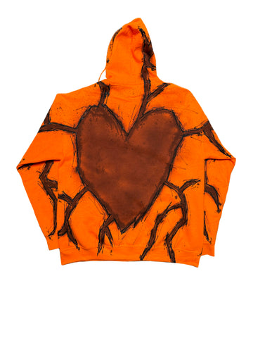 Upcycled Heart Hoodie (Large)