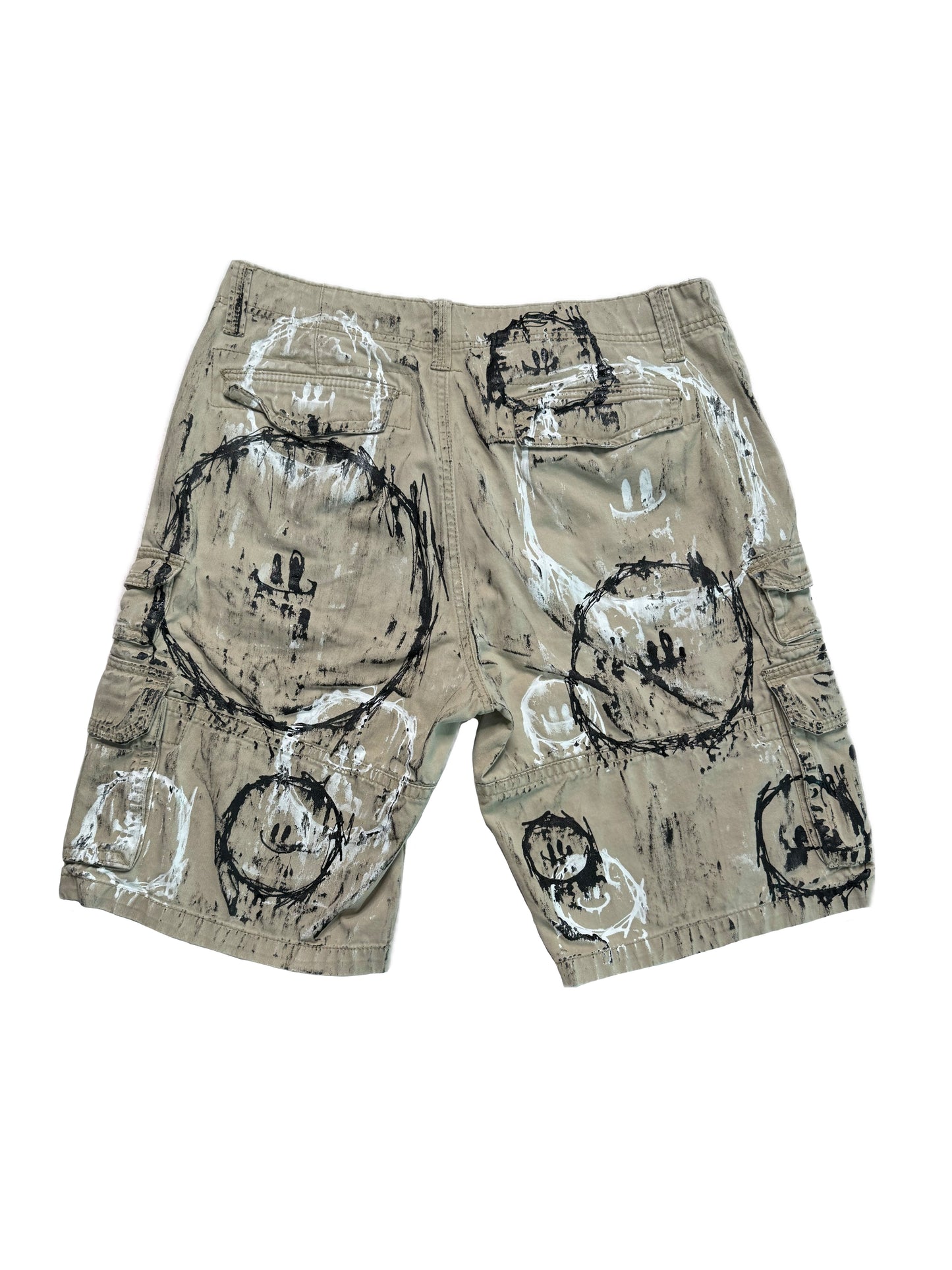 Smeared Smiley Shorts (34W)