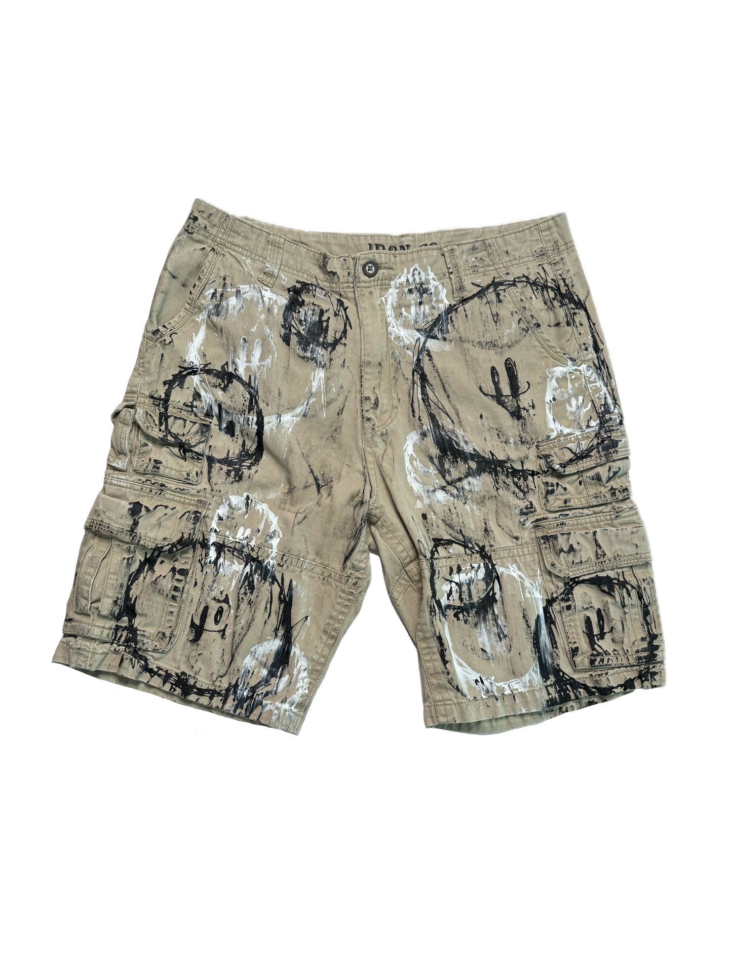 Smeared Smiley Shorts (34W)