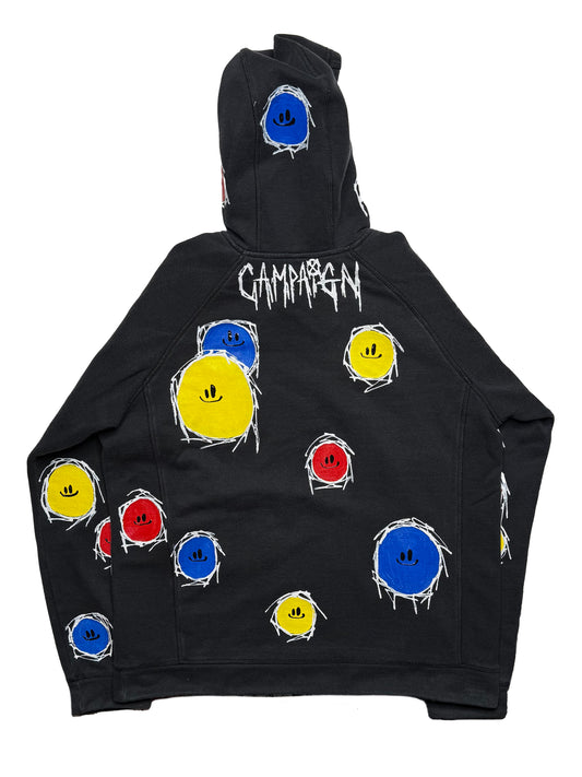 All Over Smiley Hoodie (Medium)