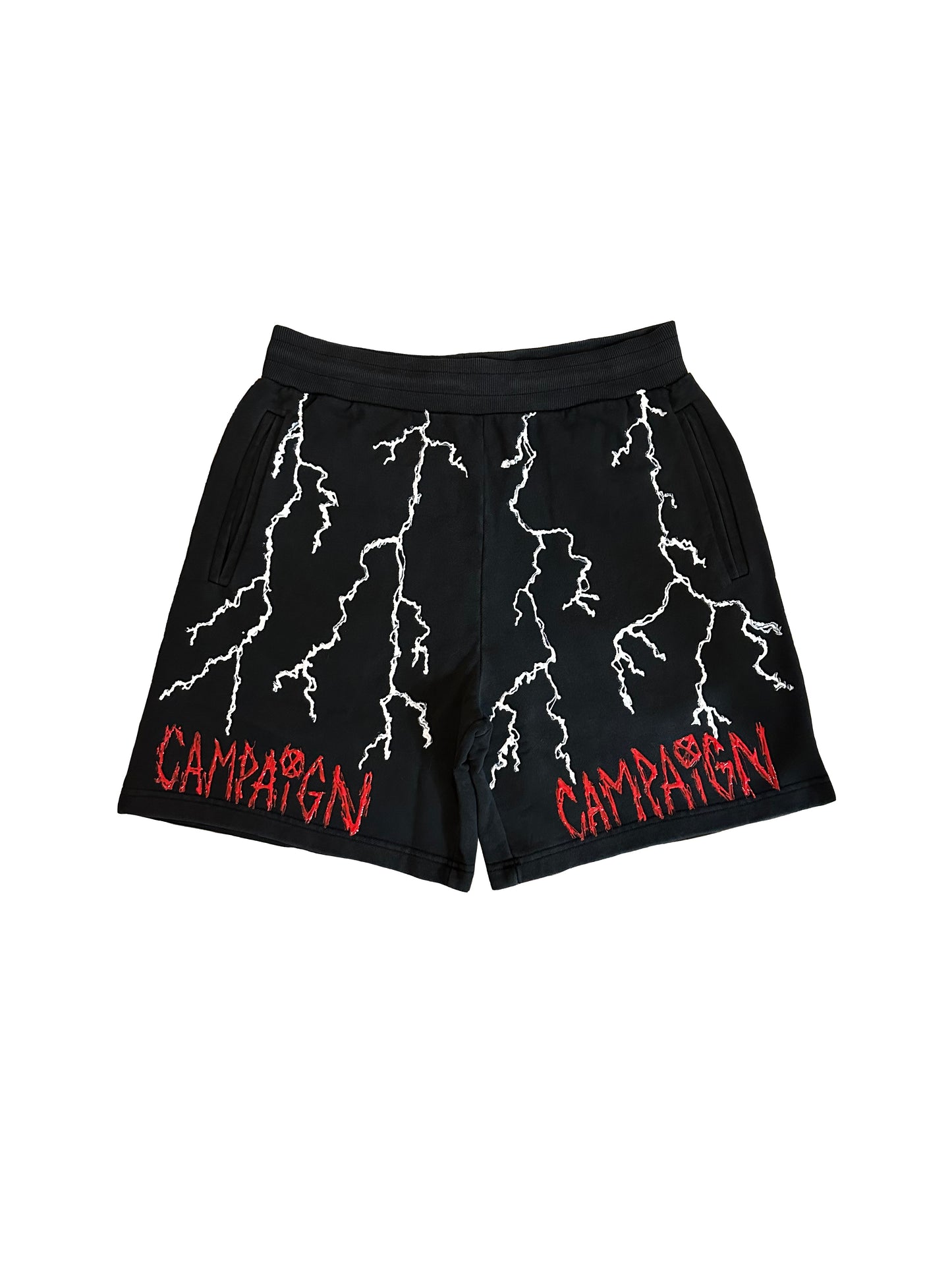 Vintage Black Lightning Shorts (Small)