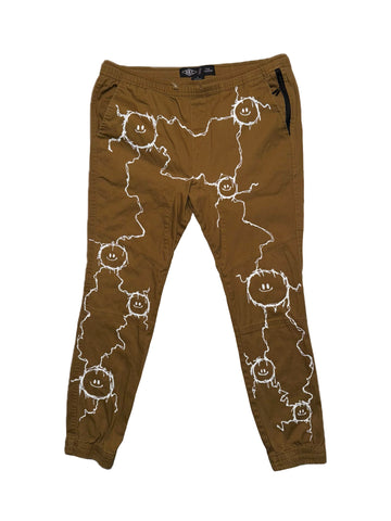 Upcycled Connected Smiley Joggers (Large)