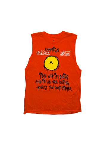 Upcycled Home Depot Sleeveless Tee (Large)