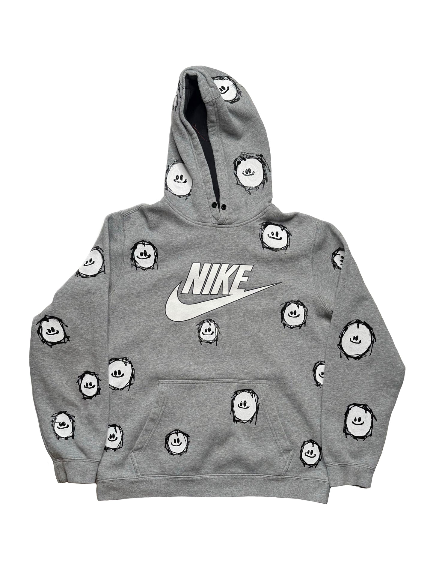 All Over Nike Smiley Hoodie (Medium)