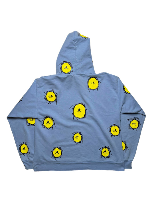 All Over Smiley Hoodie (Large)
