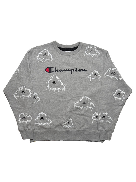 All Over Cloud Crewneck Sweater (Large)