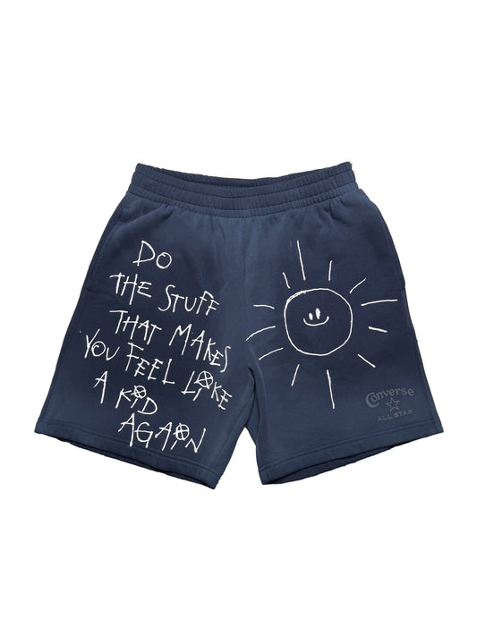 Washed Blue Shorts (Small)