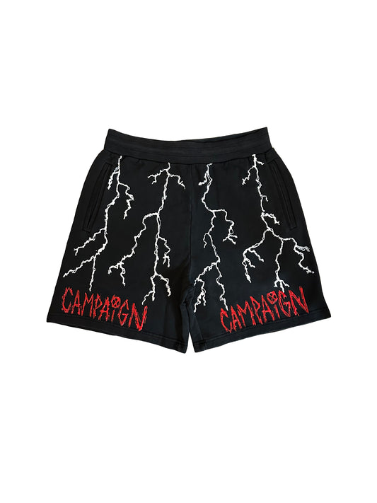 Vintage Black Lightning Shorts (Small)