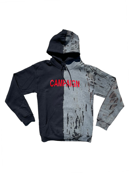 MONOGRAM HALF&HALF HOODIE